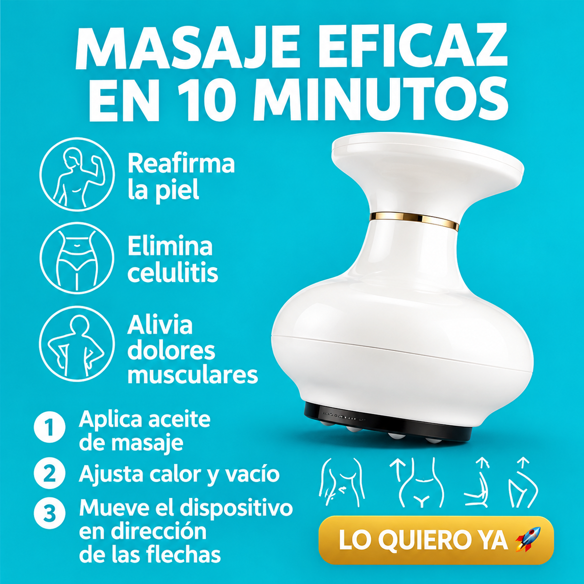 Ventosa Eléctrica Anti-Celulítica Anti-Dolores