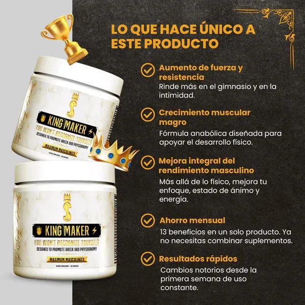 King Maker™ – Potencia tu Testosterona y Masa Muscular