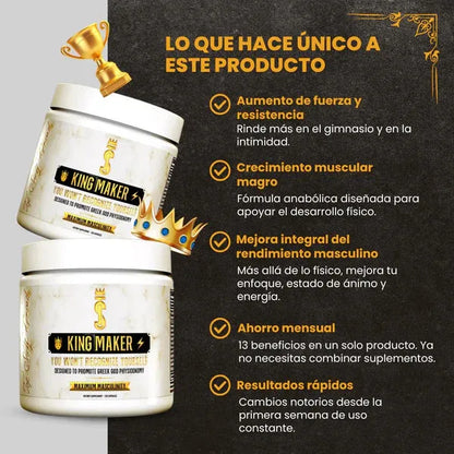 King Maker™ – Potencia tu Testosterona y Masa Muscular