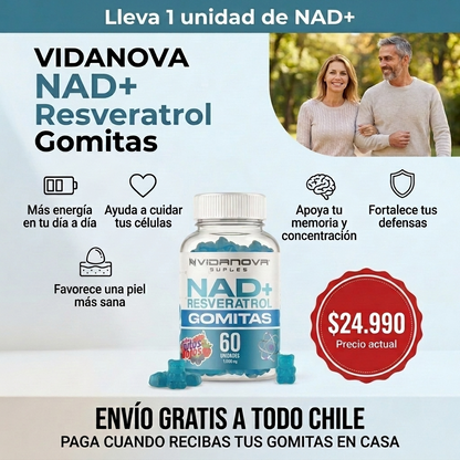 NAD + Resveratrol™ – Revierte el Envejecimiento Celular